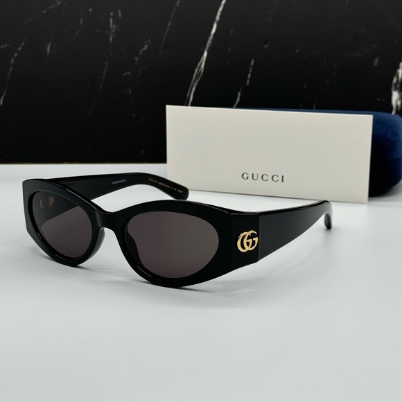 Gucci Accessories - NEW GG1401S 001 GUCCI BLACK GRAY OVAL WOMEN GUCCI SUNGLASSES